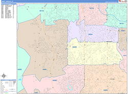 West Jordan Wall Map Color Cast Style 2026